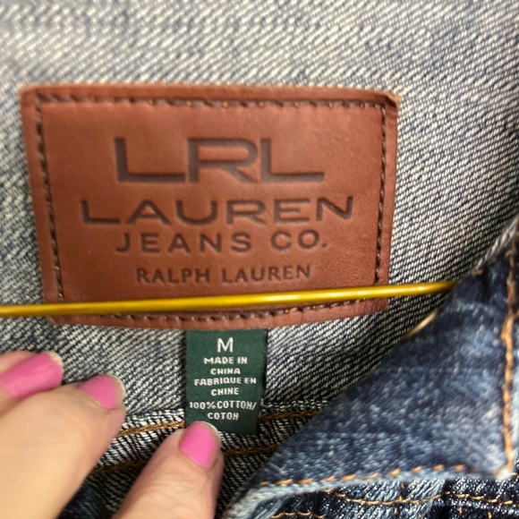 Women’s LRL Lauren Jeans Co Ralph Lauren Button Down Jeans Jacket Size M - Picture 6 of 10